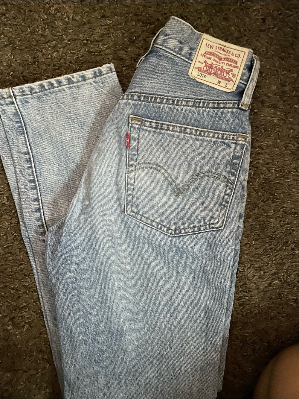 Levi's Women's 501 Original Straight Jeans - 2009 Deadstock Blank Tab Wash 0377